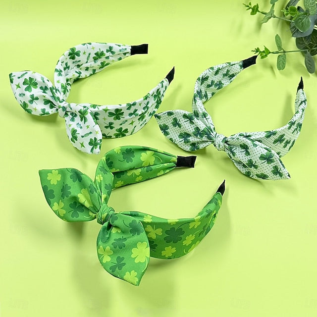 St. Patrick's Day Headbands for Women Girls, Green Shamrock