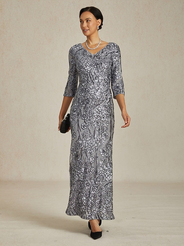 Women's Sequin Dress Lace Glitter Elegant Formal Semi