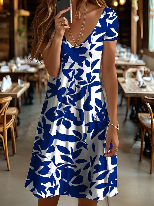 Women's Midi Dress T Shirt Dress Tee Dress Sundress A Line