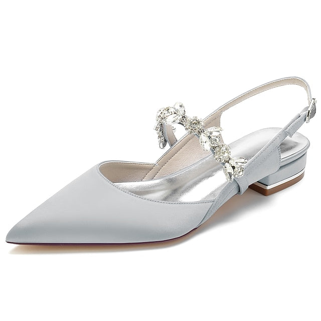 Wedding Bridal Shoes Women's Heel Flat Crystal