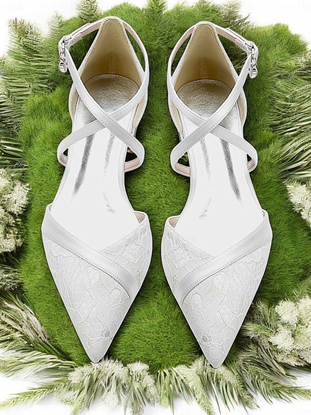 Navy Low Cross-Strap Overlay Satin with Blue Shoes for Lace Heel