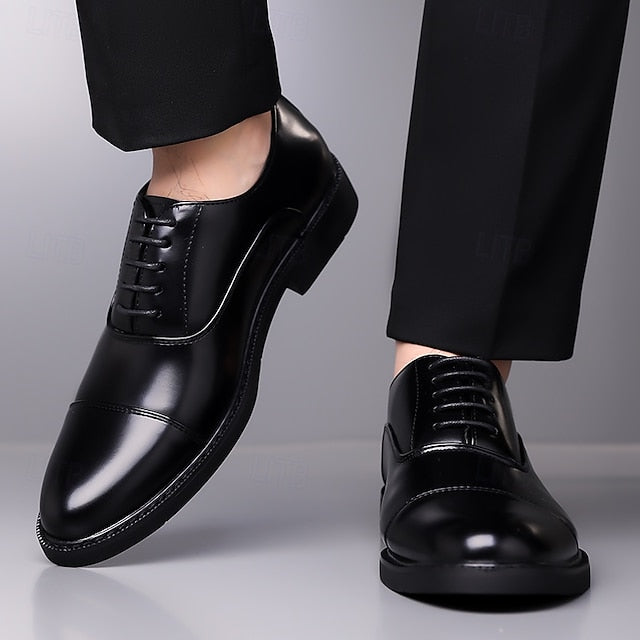 Design Brown Oxford Classic Men's Shoes – Cap-Toe