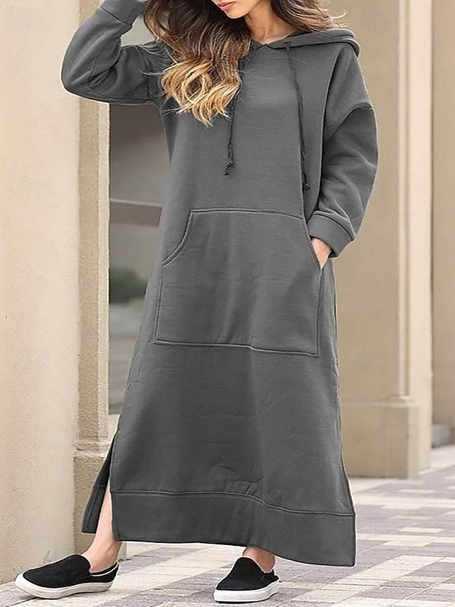 Women's Midi Dress Hoodie Dress Fashion Modern Daily Office