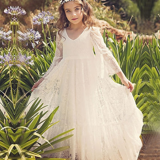 Flower Lace Girls' Dress Girl Kid's Formal