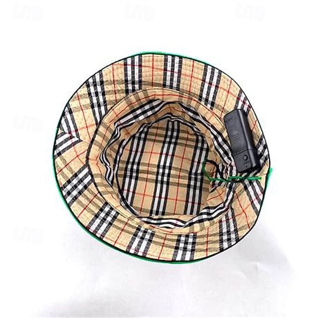 LED Luminous Fisherman Hat Men and Women Solid Color Flat Top