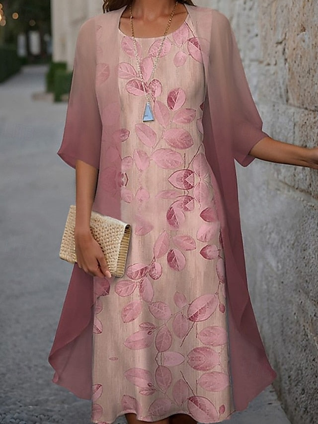 Women's Fashion Streetwear Skirt Sets 3/4 Length Sleeve