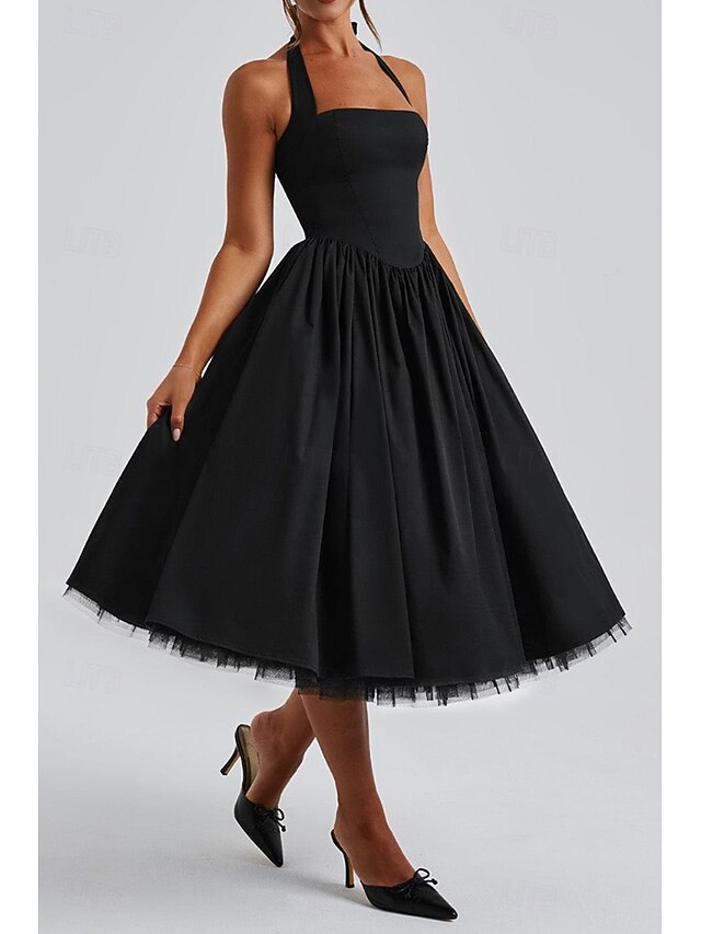 Women's Midi Dress White Dress Graduation Dress Fashion