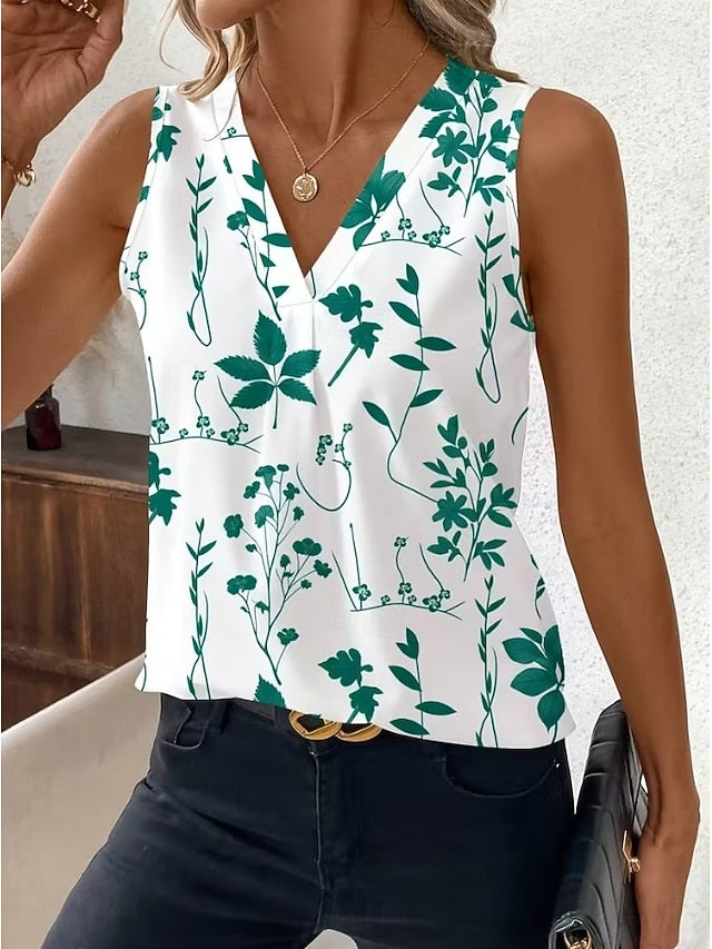 Women's Tank Top Floral Graphic Plants Elegant Vintage