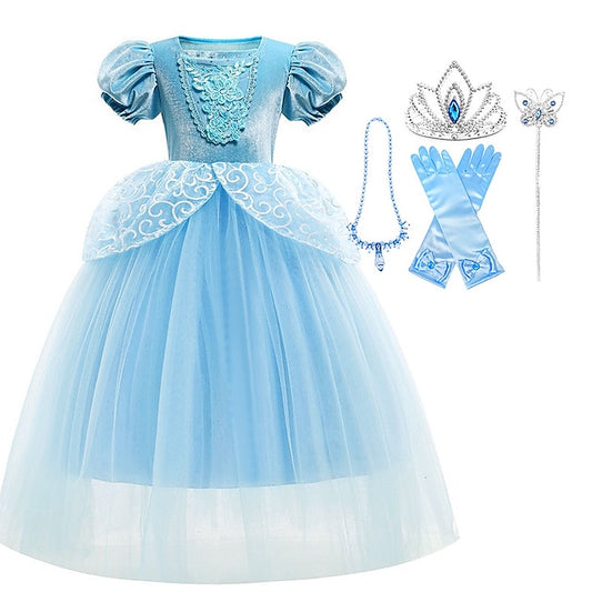 Girl Princess Fairytale Party Flower Dress Cinderella Theme