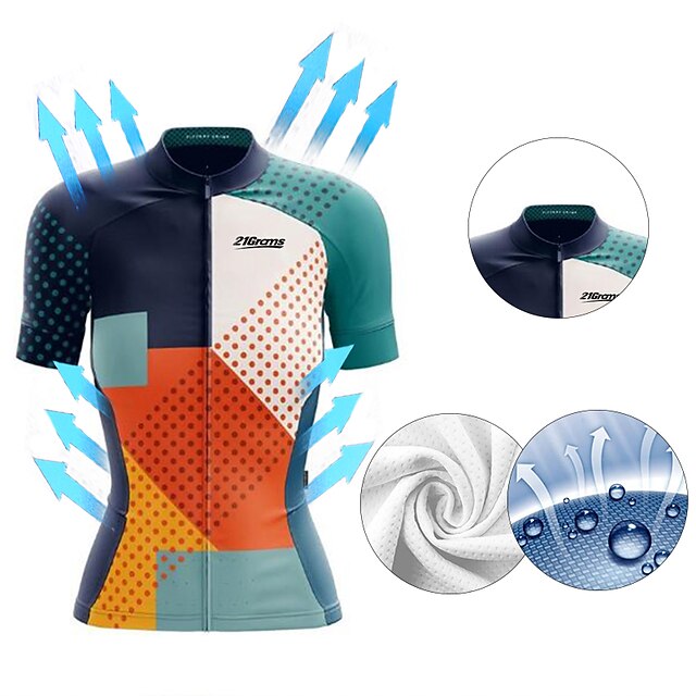 21Grams Women's Short Sleeve Cycling Jersey Spandex