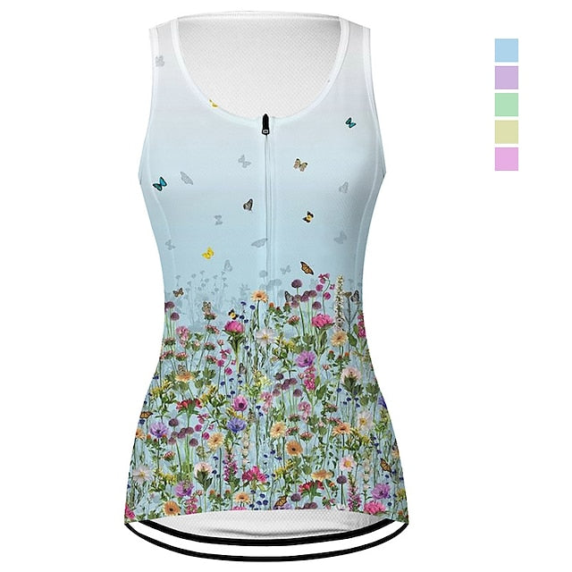 Women's Cycling Vest Cycling Jersey Graphic Floral