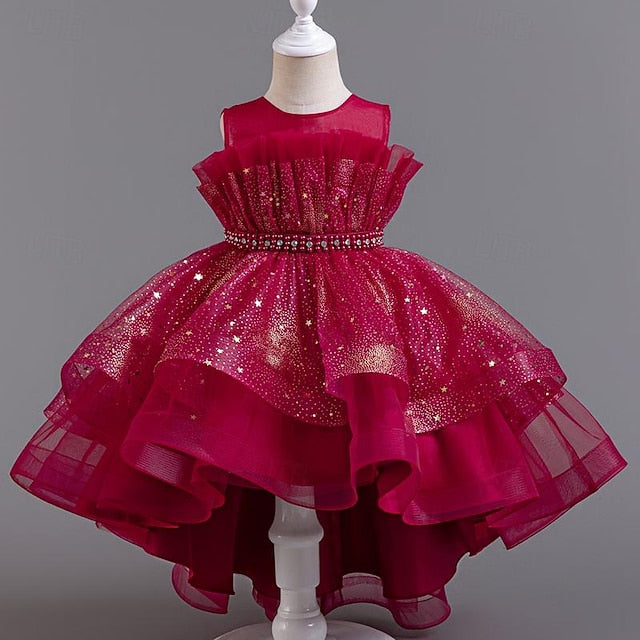 Sequin Girl Dress Sleeveless Flower Girls' Party Kids