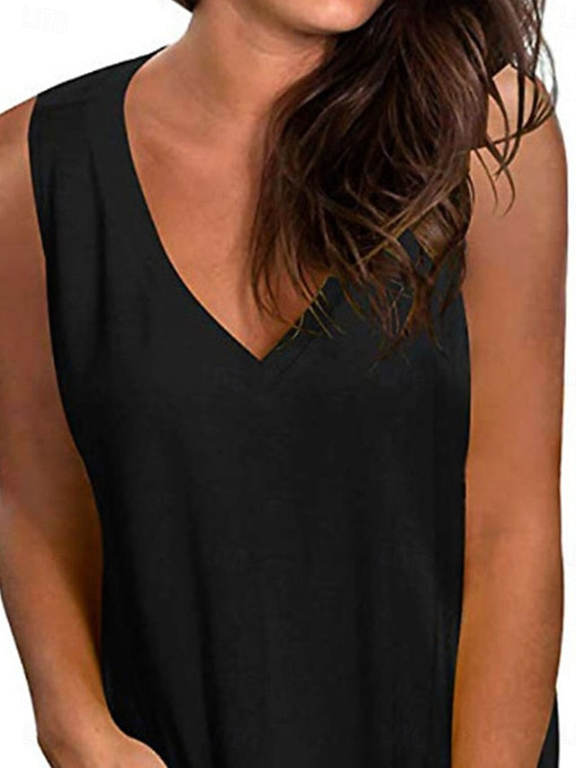 Women's Camisole Tank Top Solid Color Stylish Casual