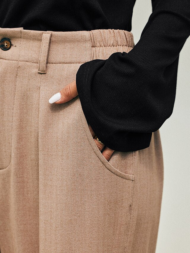 Corduroy High Waist Wide Leg Pants