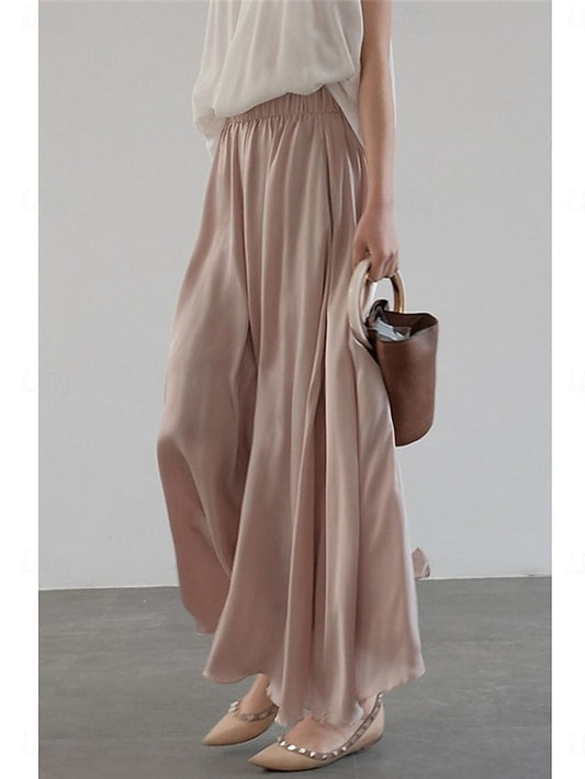 Women's Wide Leg Chinos Swing Elegant Vacation Vintage Full