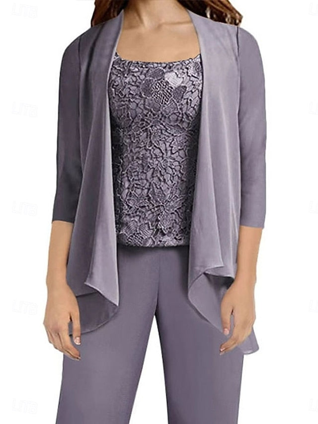 Pantsuit Wedding the Bride Mother Guest Simple Dress Elegant of