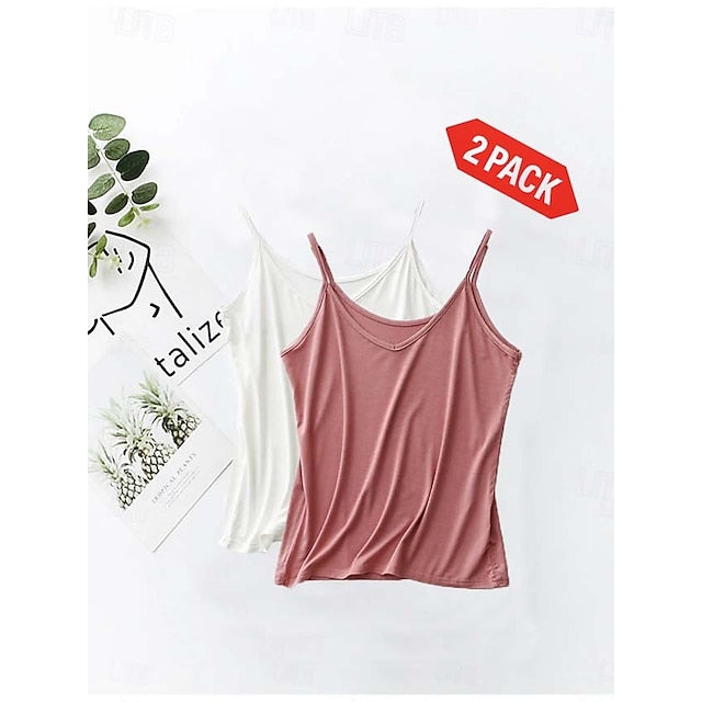 Women's Camisole Tank Top Backless Solid Color Daily Basic