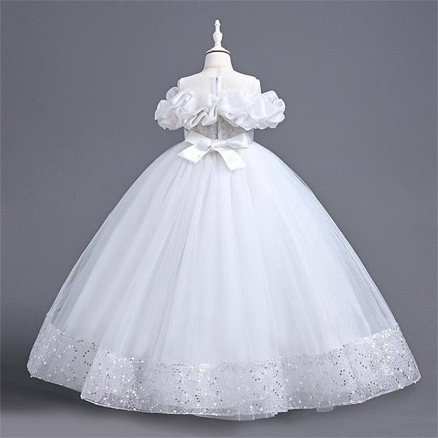 Solid Girl Color 3D Dress Party Flower Girls'