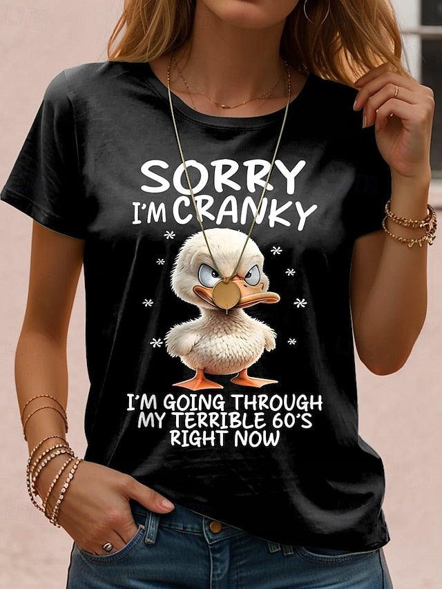 Women's T Shirt Print Animal Casual Short Sleeve Round Neck