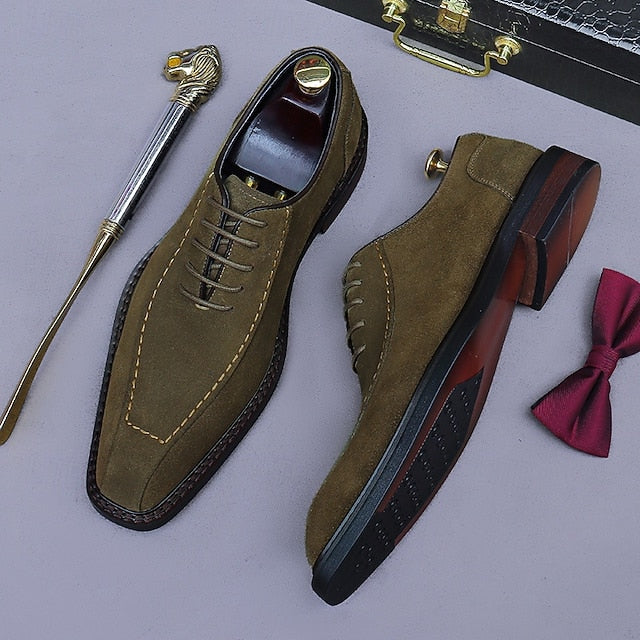 Shoes Genuine Leather Men's - Suede Cowhide Classic Derby