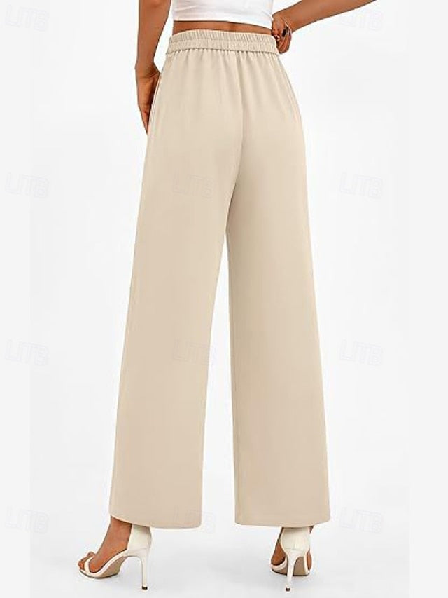 Women's Wide Leg Streetwear Casual Full Length Natural