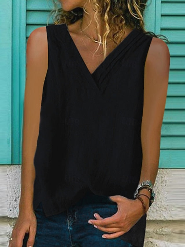 Women's Camisole Tank Top Solid Color Daily Casual