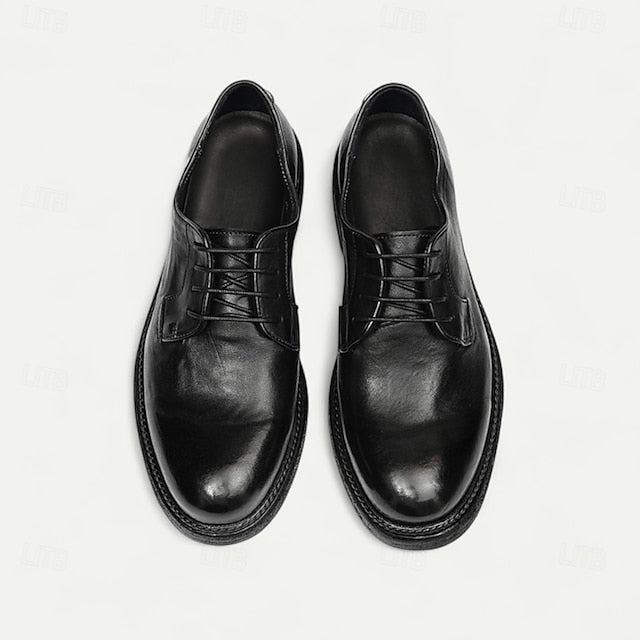 Clean Goodyear Derby with Shoes Leather and Welt Men's Tan