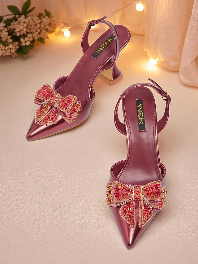 - Women's Metallic High Toe Pumps Gold Slingback Pointed