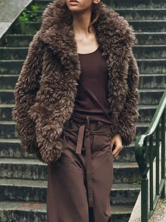 Teddy Warm Faux Coat Women's Furs Fur Comfortable