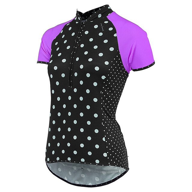 Women's Cycling Jersey Graphic Polka Dot Short Sleeve Bike