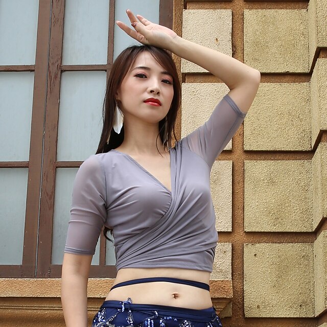 Belly Dance Top Ruching Split Joint Women's Performance