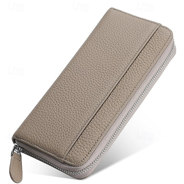 Cowhide Wallet Card Credit Leather Women's Holder