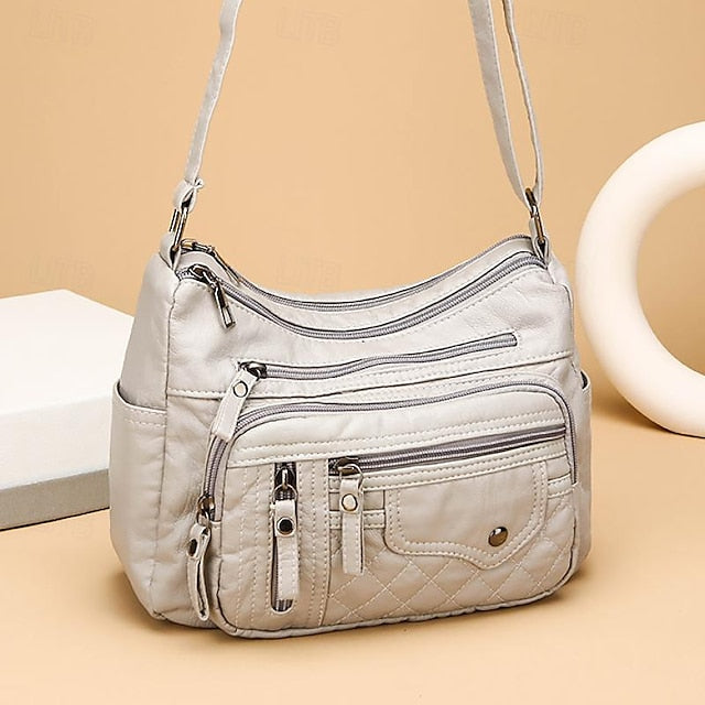 Leder Mehrere frauen mit Tasche Gesteppte Crossbody Faux