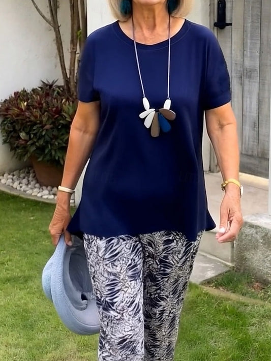Women's Two Piece Sets Pants Sets Bolero Top Short Sleeve