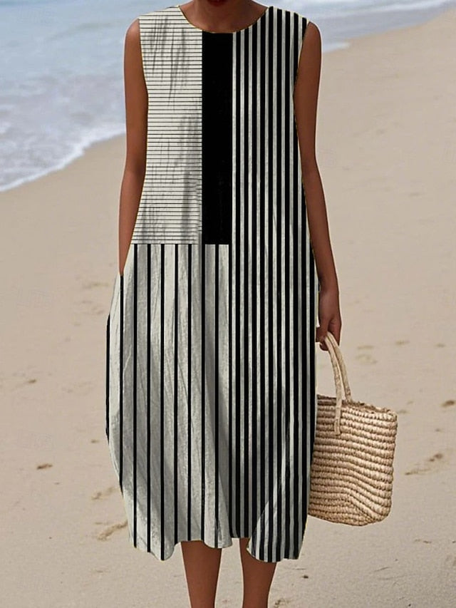 Women's Midi Dress Sundress Shift Dress A Line Dress