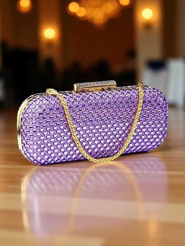 Matching and Clutch Set Women's Heels Bag Green Rhinestone
