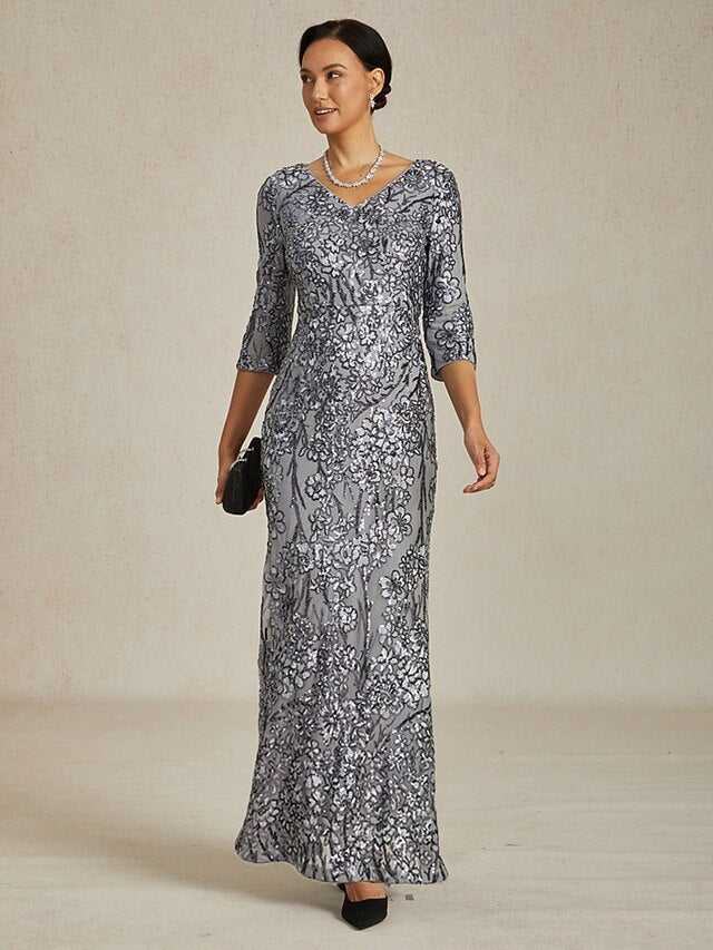 Women's Sequin Dress Lace Glitter Elegant Formal Semi