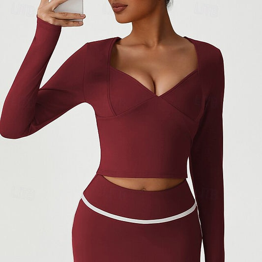 Women's Solid Colored Sport Shirt Tennis Shirt Stylish