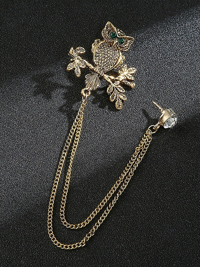 Christmas Lapel Pin with Men's Brooch Deer