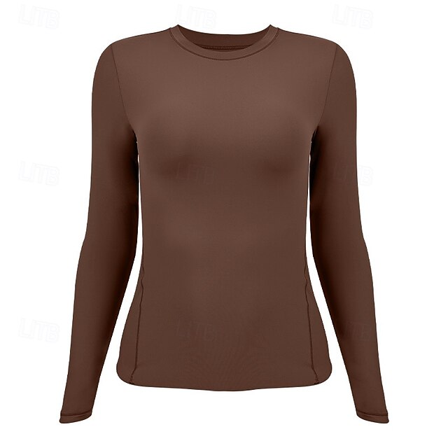 Women's Workout Shirt Basic Crop Tops Crew Neck Breathable