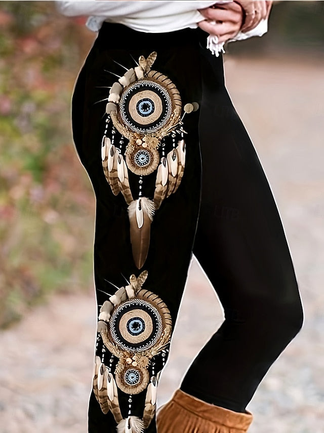 Women's Viking Boho Leggings Vacation Vintage Fashion Full