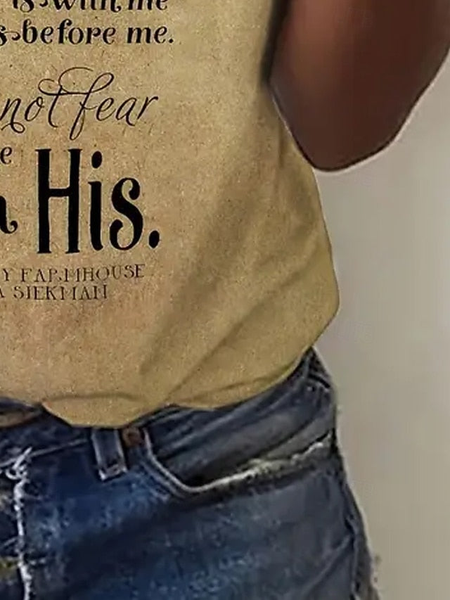 Women's T Shirt Summer Tops Print Graphic Letter Classic