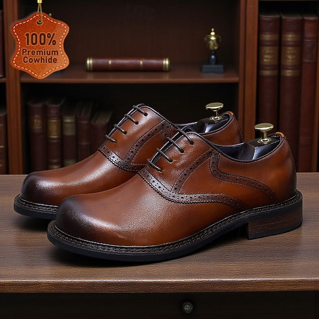 Shoes- First Leather Genuine Men's Layer Oxford
