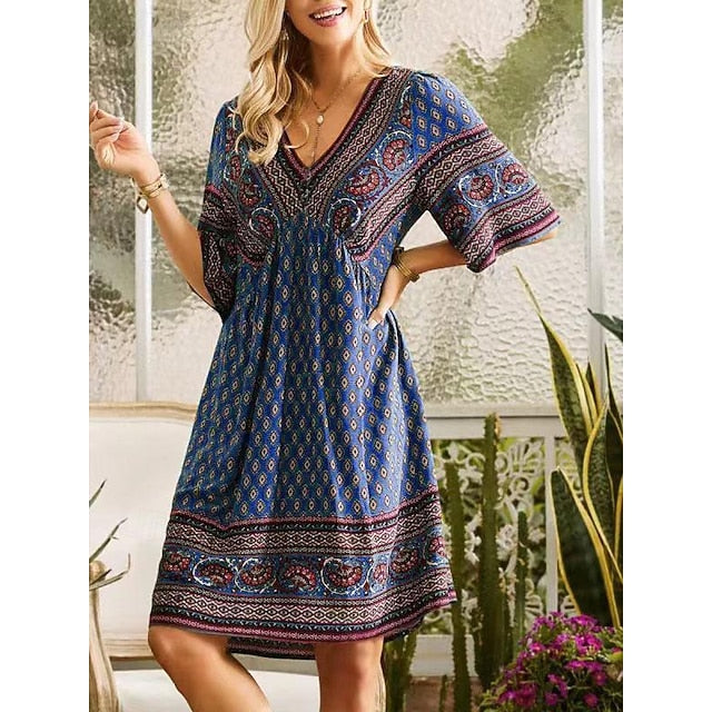 Women's Midi Dress Casual Dress Summer Dress Boho Dress