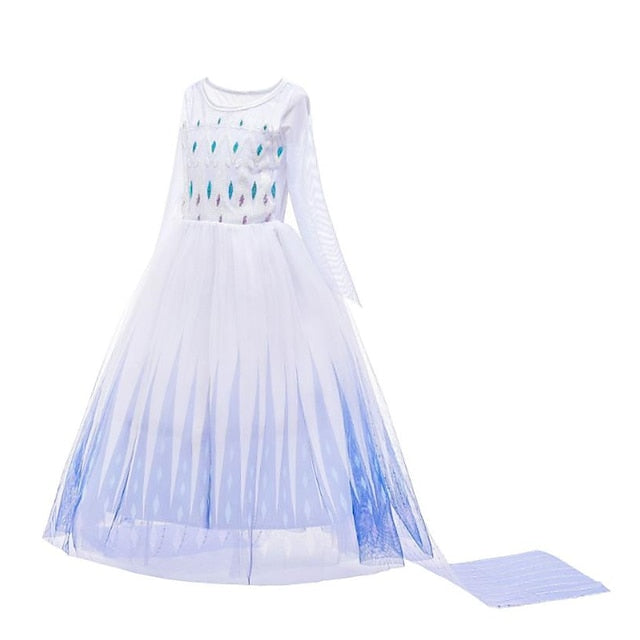 Elsa Flower Dress Cosplay Movie Girls' Girl Princess