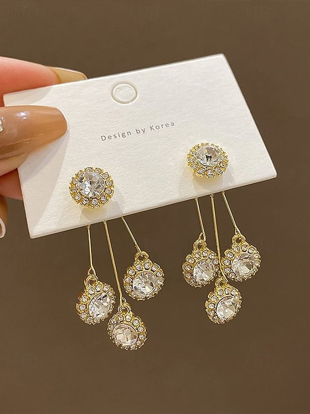 – Elegant for Women Dangle Earrings Sparkling Crystal