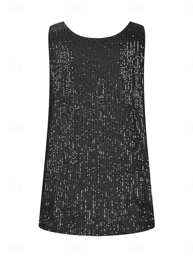 Women's Camisole Tank Top Sequins Solid Color Daily Casual