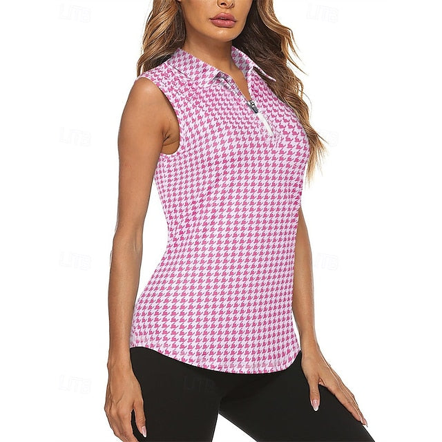 Women's Plaid / Check Sport Shirt Golf Polo Shirt Tennis
