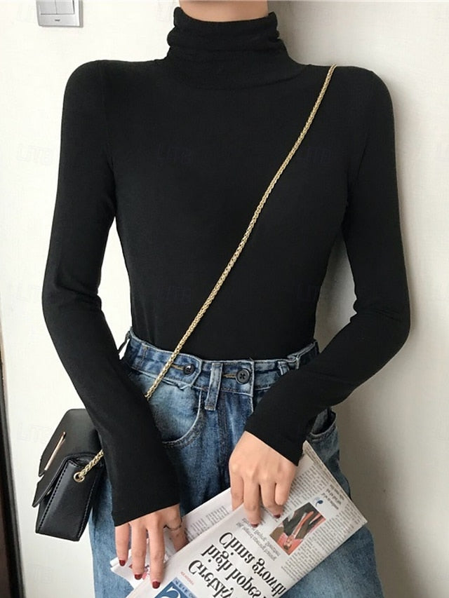 Women's Blouse Ruched Solid Color Stylish Casual Long
