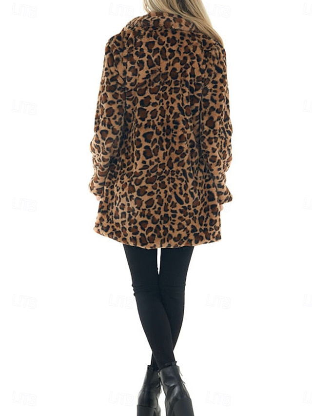 Patchwork Women's with Warm Winter Breathable Pockets Coat